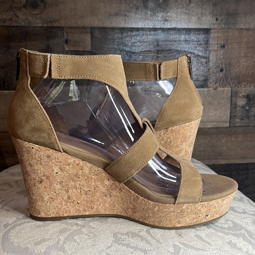 UGG Brown Suede Wedges Size 9.5 - Picture 7 of 10